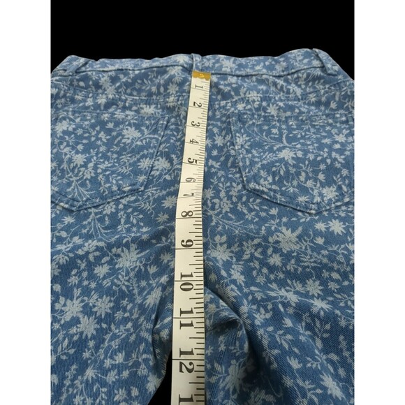 Time and Tru Pull On Pants Size S Floral Denim High Rise Stretch Fitted - Picture 8 of 8
